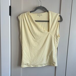 Abercrombie & Fitch Light Yellow V-Neck Tank